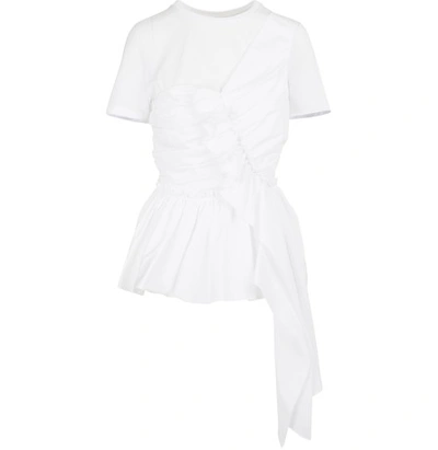 Shop Alexander Mcqueen Draped T-shirt In White