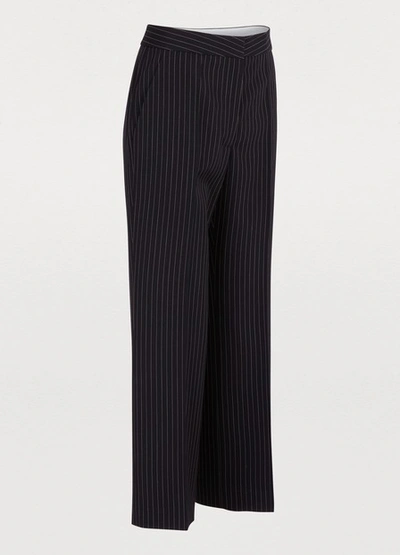 Shop Stella Mccartney Wool Pants In 4101 - Ink