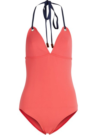 Shop Vilebrequin One-piece Bathing Suit In Pale Red