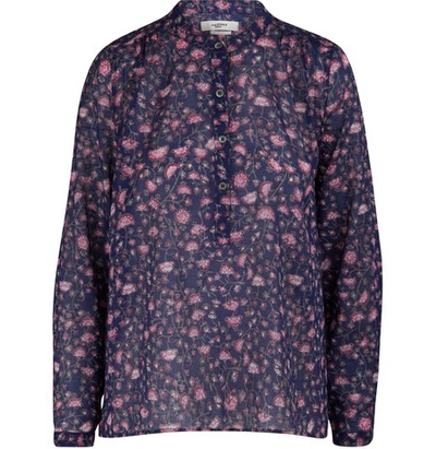 Shop Isabel Marant Étoile Maria Blouse In Midnight