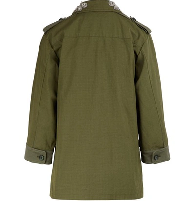 Shop Dolce & Gabbana Patches Jacket In Khaki