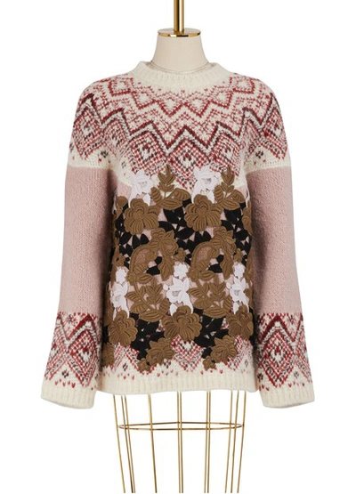 Shop Moncler Maple Alpaca Sweater In Pink