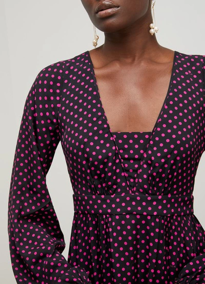 Shop N°21 Short Polka Dot Dress In Pink/black