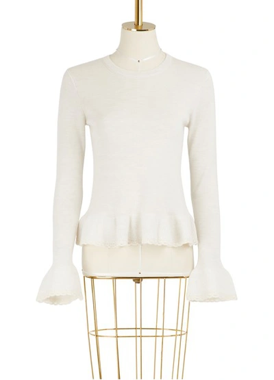 Shop See By Chloé Wool Sweater In Misty Ivory