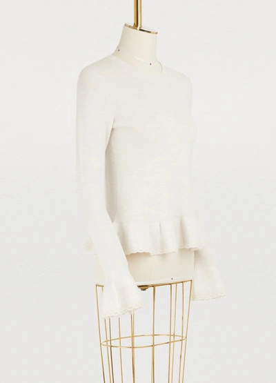 Shop See By Chloé Wool Sweater In Misty Ivory