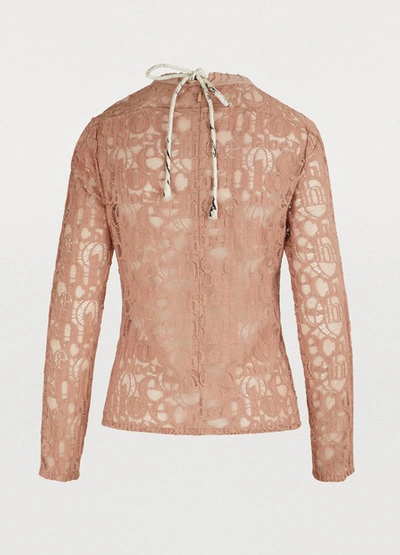 Shop Chloé Lace T-shirt In Nougat