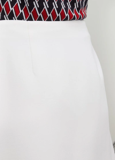 Shop Miu Miu Wool Mini Skirt In Offwhite