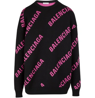 Shop Balenciaga Round Neck Cotton Pullover In 8068