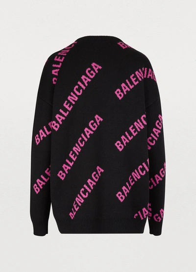 Shop Balenciaga Round Neck Cotton Pullover In 8068