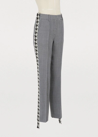 Shop Off-white Wool Trousers In Multicolor