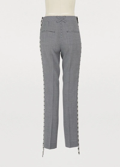 Shop Off-white Wool Trousers In Multicolor