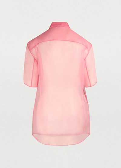 Shop Miu Miu Silk Shirt In Pink