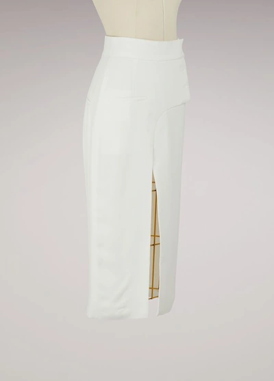 Shop Haider Ackermann Asymmetrical Skirt In Off-white