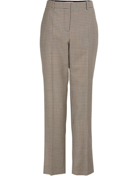 Givenchy Micro-Check Wool Trousers In Brown Multi | ModeSens