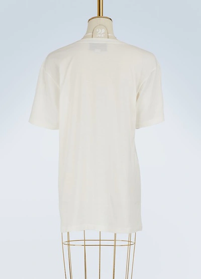 Shop Gucci "fy Yourself" Print T-shirt In Ivory Rose