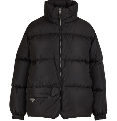 Shop Prada Down Jacket In Black