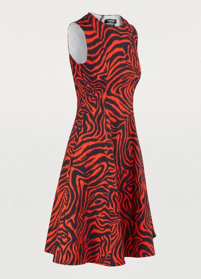 Shop Calvin Klein 205w39nyc Sleeveless Midi Dress In Red Zebra