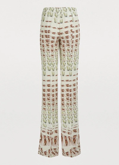 Shop Prada Straight-leg Pants In Alabastro