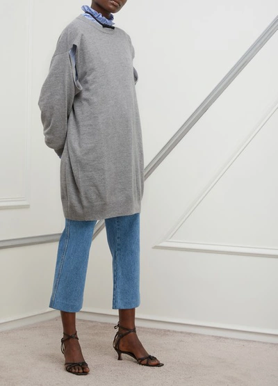 Shop Maison Margiela Wool And Cashmere Dress In Light Grey