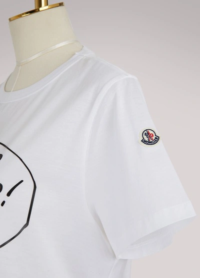 Shop Moncler Logo T-shirt In White