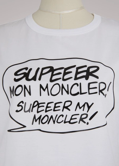 Shop Moncler Logo T-shirt In White