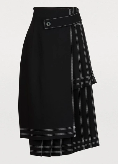 Shop Off-white Asymmetric Skirt In Black