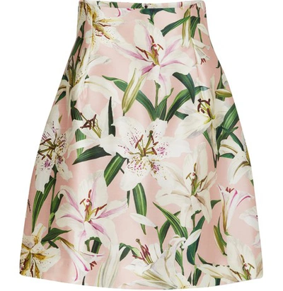 Shop Dolce & Gabbana Short Silk Skirt In Rosa
