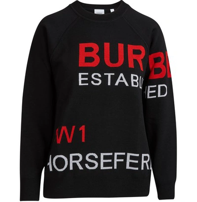 Shop Burberry Acheron Round Neck Jumper In Black