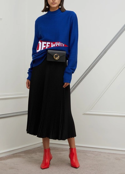 Shop Off-white Wool Jumper In Blue Red