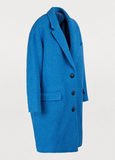 Shop Isabel Marant Étoile Gimi Coat In Blue