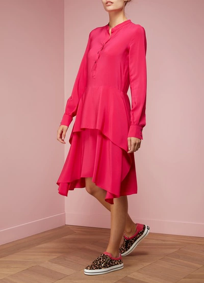 Shop Stella Mccartney Dakota Silk Dress In Pink