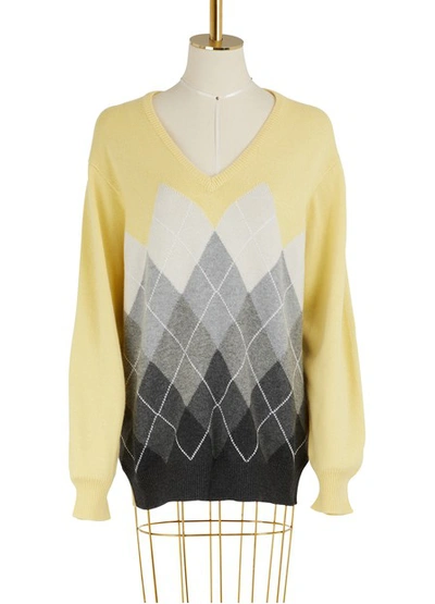 Shop Miu Miu Cashmere Sweater In Vanille