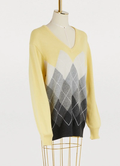 Shop Miu Miu Cashmere Sweater In Vanille