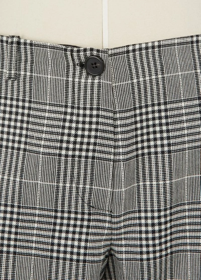 Shop Aalto Cropped Check Trousers In Light Grey