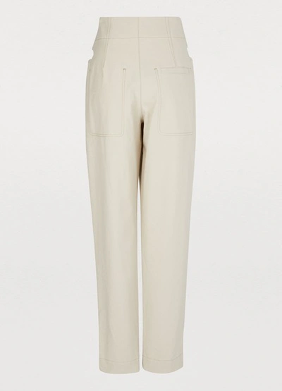 Shop Isabel Marant Lixy Trousers In Beige