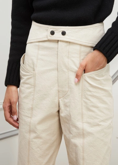 Shop Isabel Marant Lixy Trousers In Beige