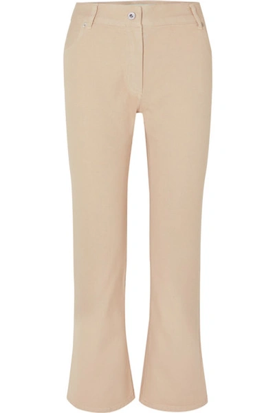 Shop Off-white Cropped Straight-leg Jeans In Cream