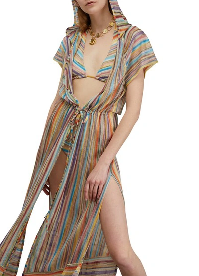 Shop Missoni Striped Maxi Dress In Multicolor