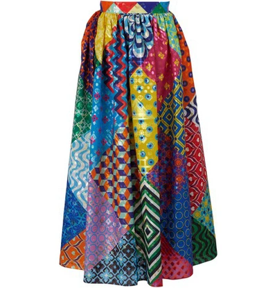 Shop Mary Katrantzou Egret Printed Skirt In Folk