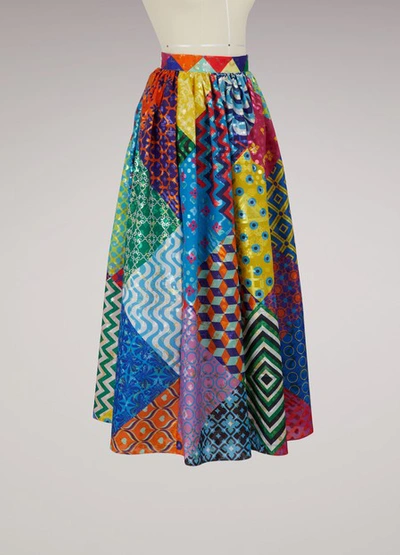 Shop Mary Katrantzou Egret Printed Skirt In Folk