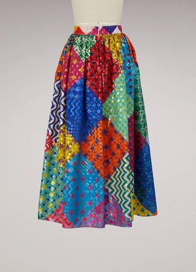 Shop Mary Katrantzou Egret Printed Skirt In Folk