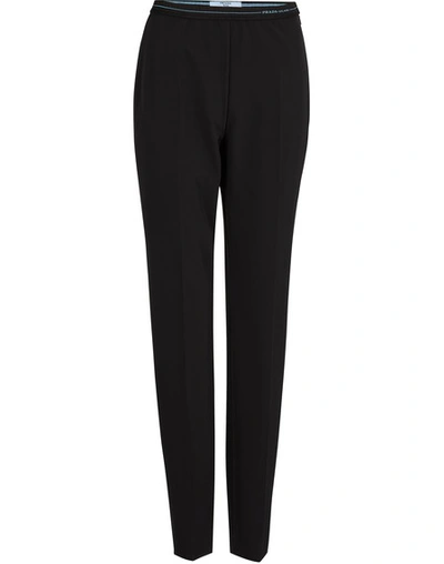 Shop Prada Trousers With Bands In Black