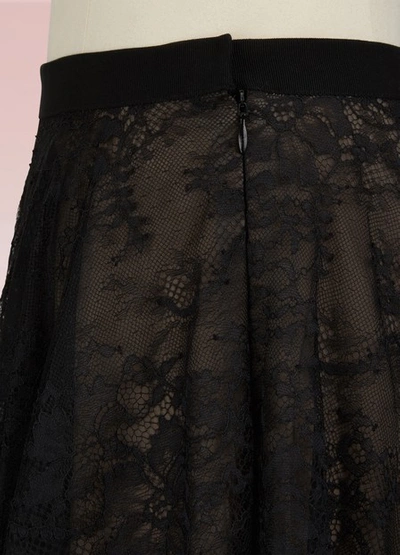 Shop Erdem Zaneen Skirt In Tulle Lace Black