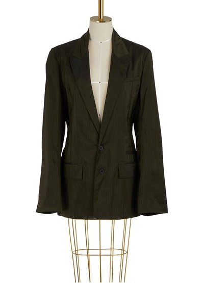 Shop Haider Ackermann Pin Striped Blazer In Khaki