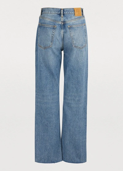 Shop Anine Bing Jackie Jeans In Blue