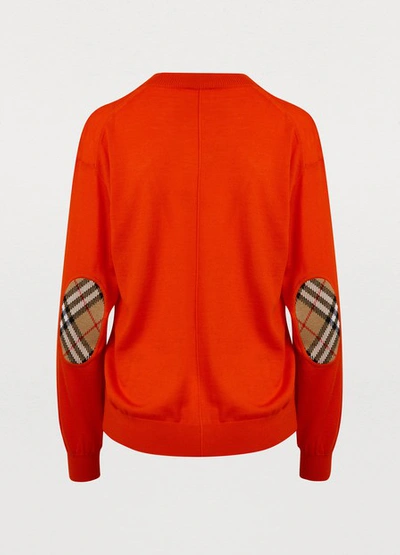 Shop Burberry Dornoch Cardigan In Vermillion