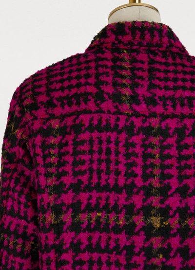 Shop Jour/né Houndstooth Jacket In Fushia