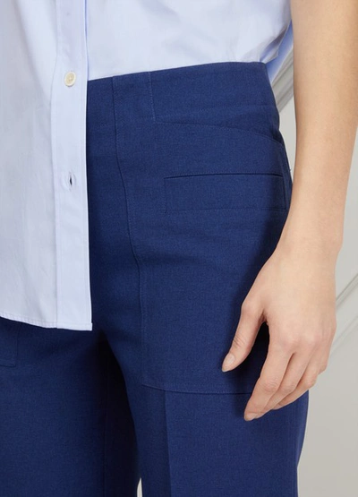 Shop Acne Studios Pants With Pockets In Navy