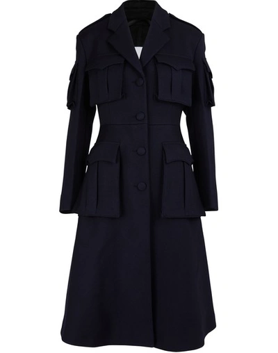 Shop Prada Cargo Coat In Navy