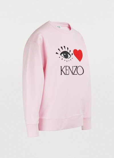 Shop Kenzo Valentine Sweatshirt In Flamingo Pink